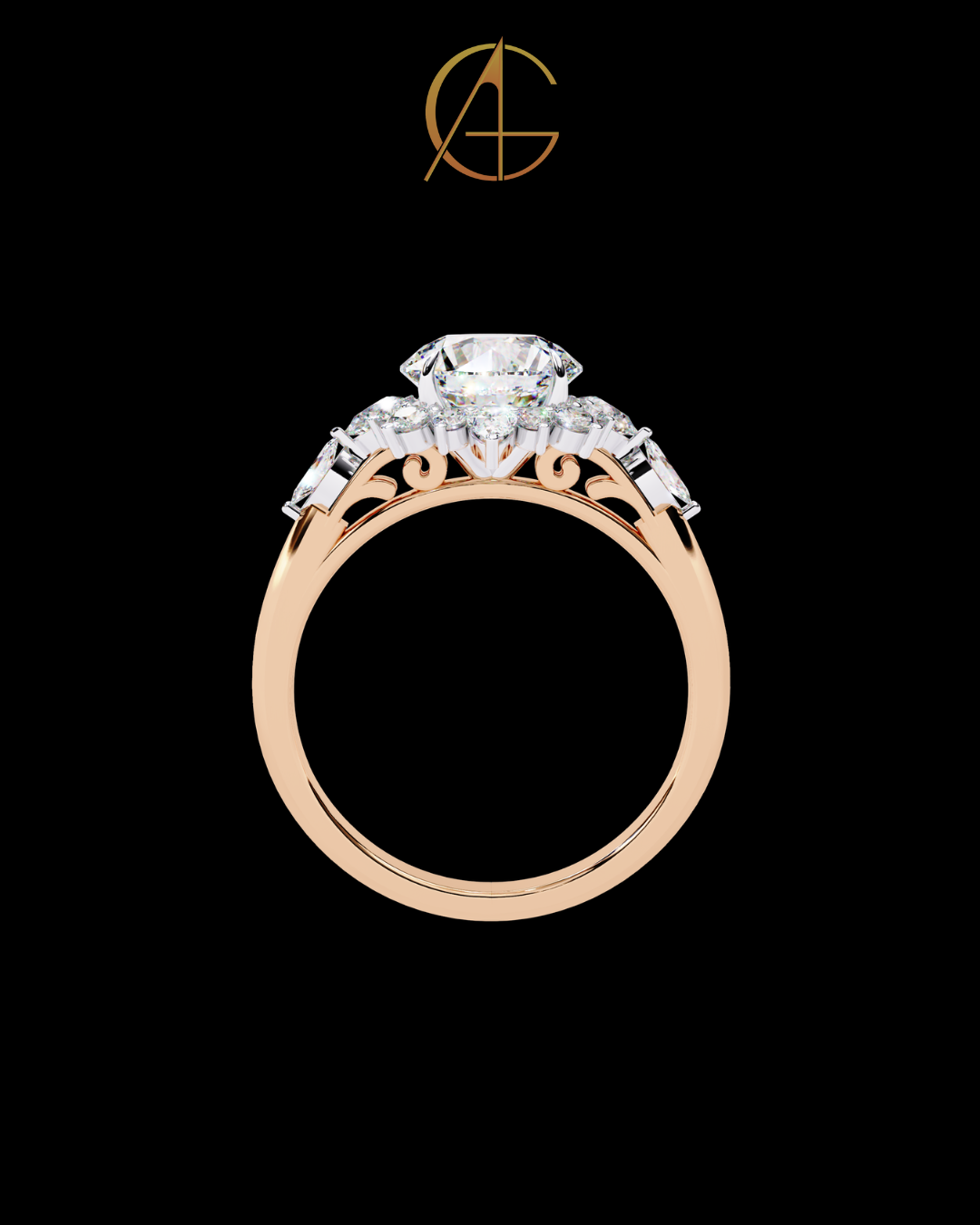 1.67 CT Moissanite Diamond Round Cut Sunburst Halo Ring with Center Luxury Bridal Jewelry