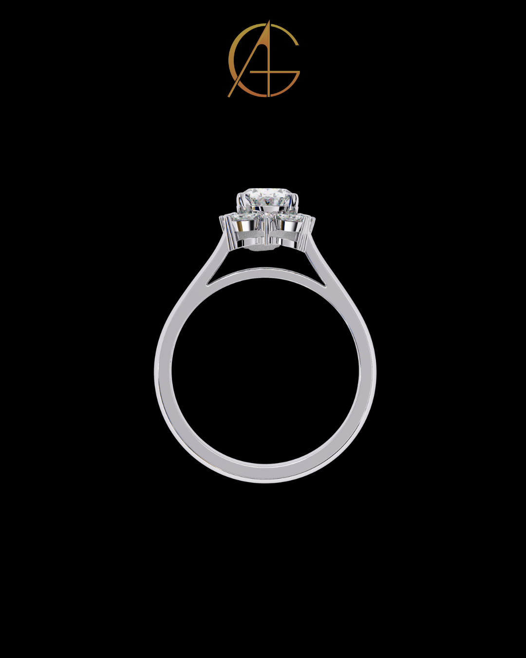 1.29 CT Trendy Oval Cut Cluster Moissanite Diamond Vintage Floral Halo Engagement Ring For Her