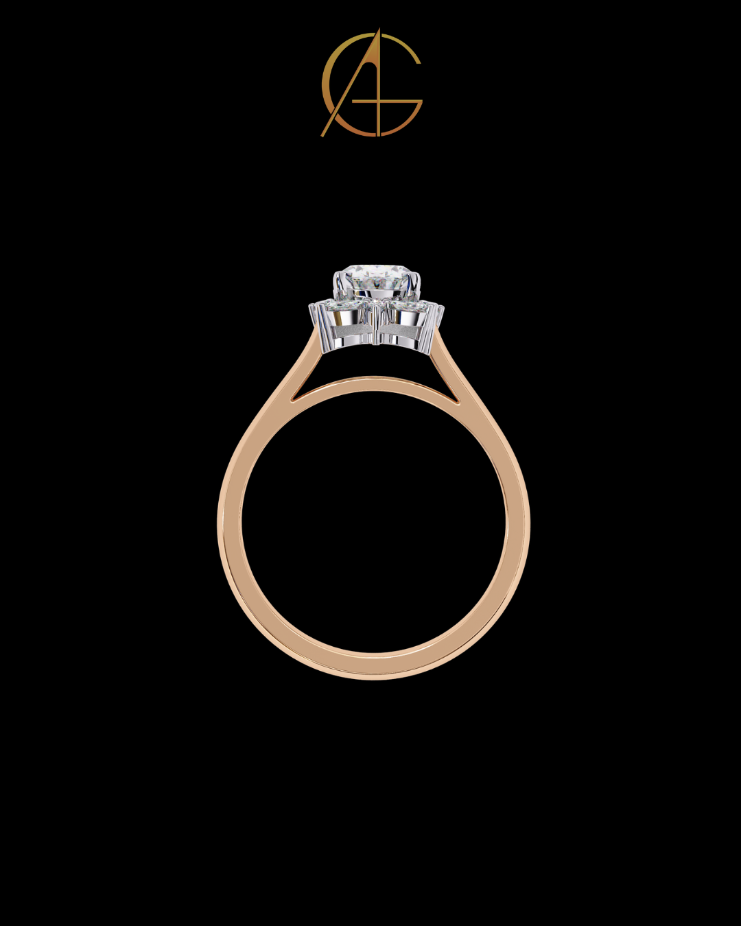 1.29 CT Trendy Oval Cut Cluster Moissanite Diamond Vintage Floral Halo Engagement Ring For Her