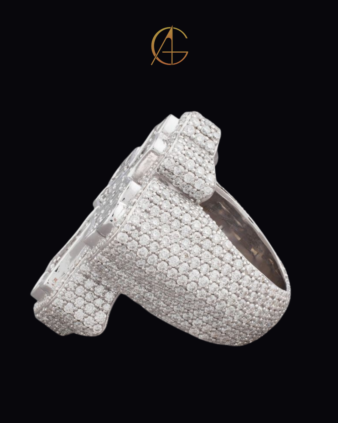 1.70 CT Intricately Crafted Baguette Moissanite Diamond Cross Pendant with Sparkling Pave Halo Detailing