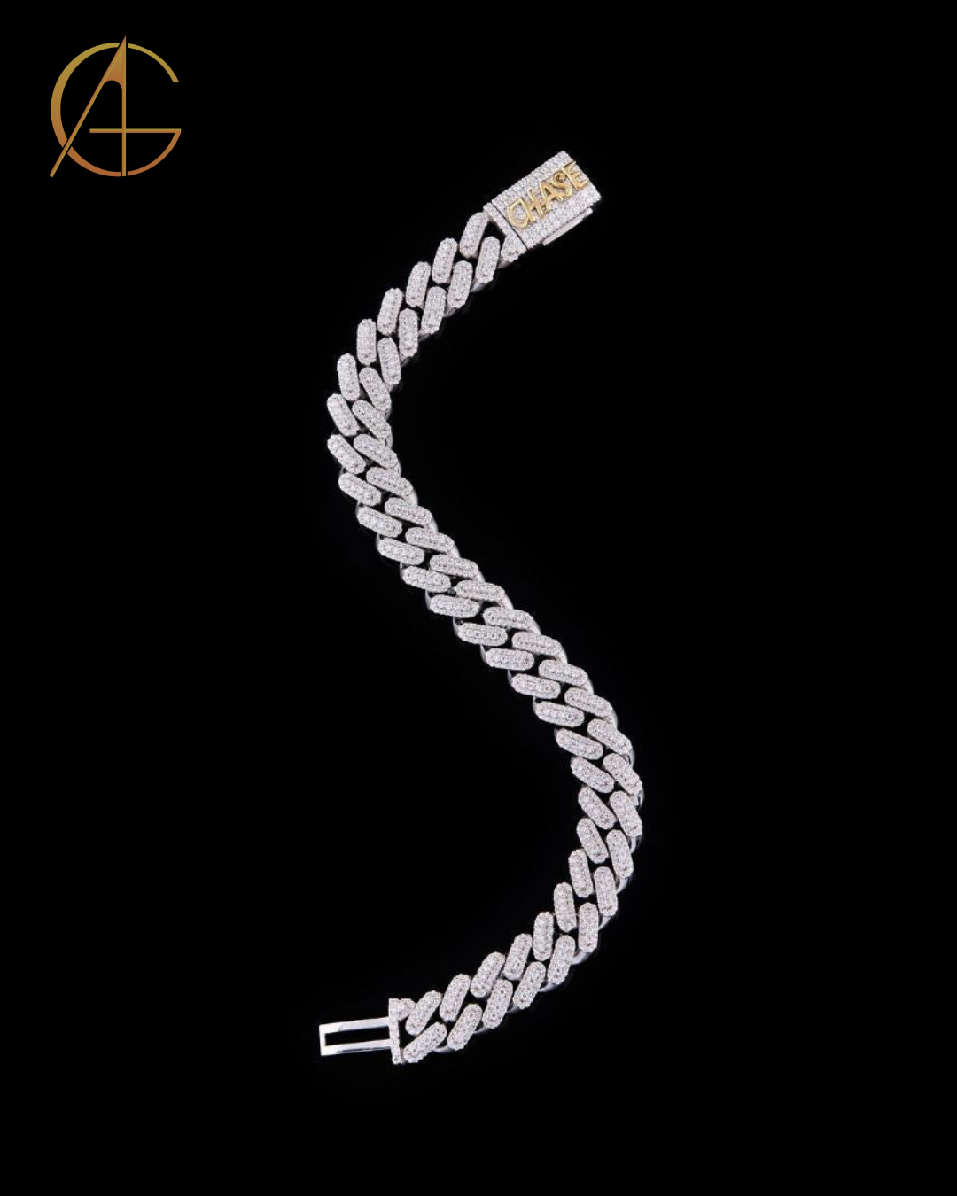 Custom Two Tone Diamond Cuban Bracelet - Jewelry by Auren