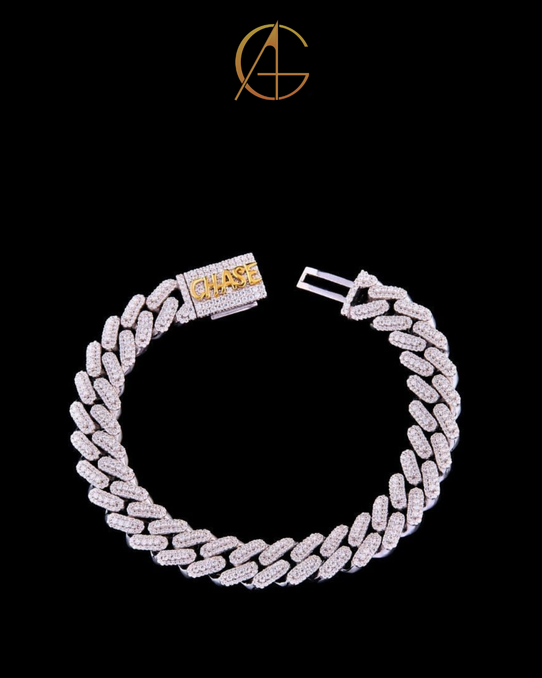 Custom Two Tone Diamond Cuban Bracelet - Jewelry by Auren