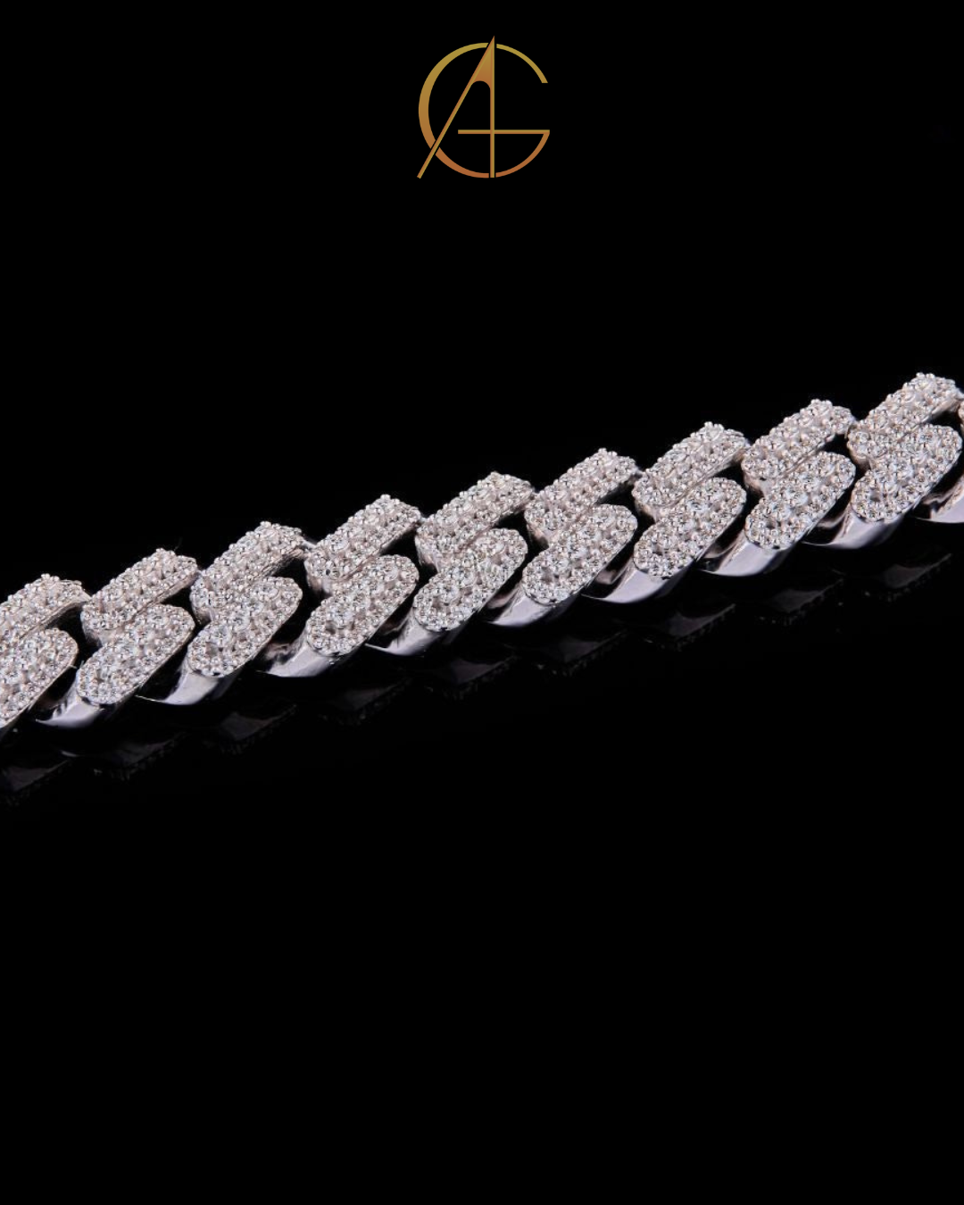 Custom Two Tone Diamond Cuban Bracelet - Jewelry by Auren