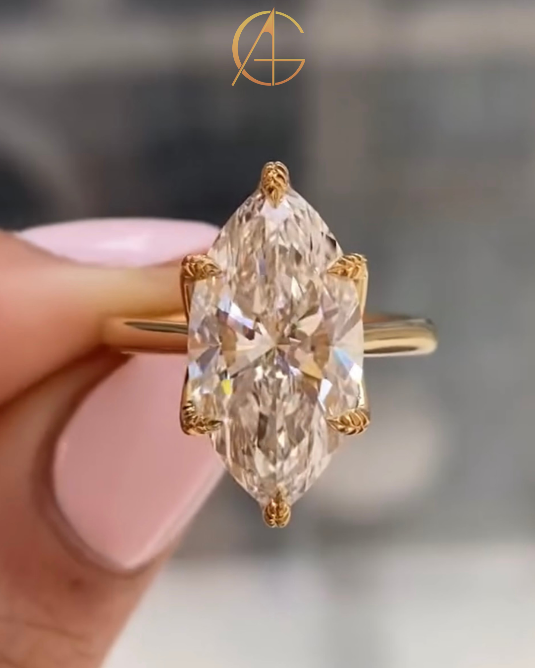 2.00 TCW Elegant Marquise Cut Moissanite Diamond Solitaire Engagement Ring