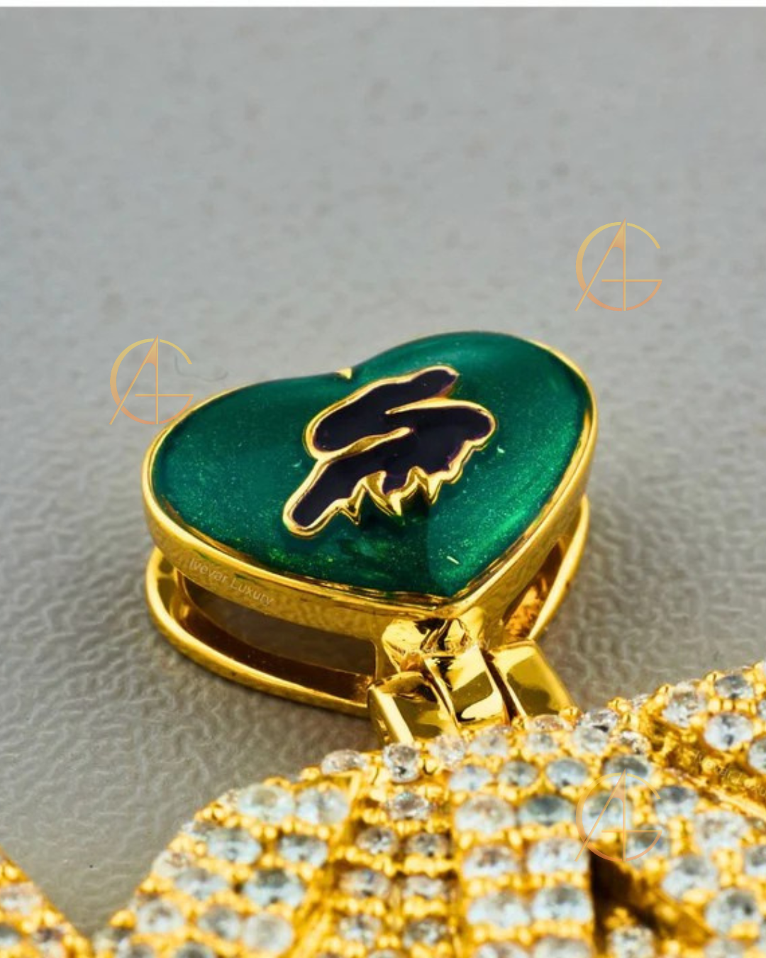 Exquisite God Custom Pendant with Moissanite Diamonds by Auren