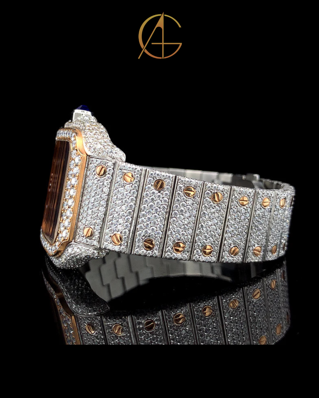 Cartier Skeleton Rose Gold Quartz Movement watch