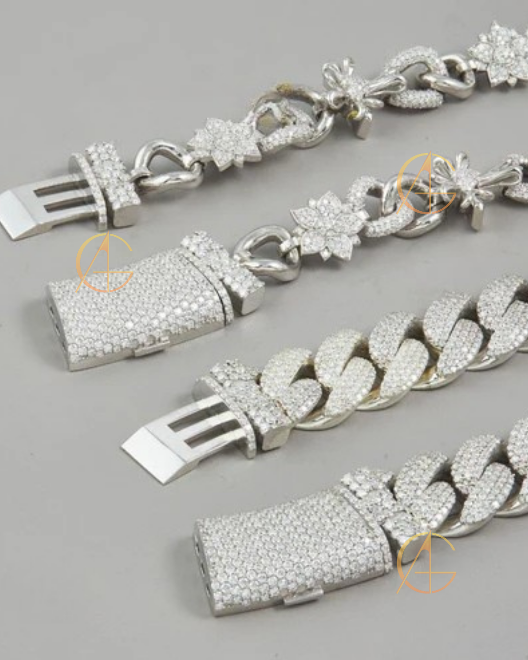 Iced Out Prong-Set Cuban Link - Luxury Custom Moissanite Diamond Chain by Auren