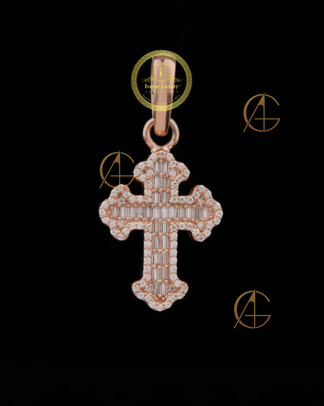 Cross With Bugget Moissonite Diamond by Auren