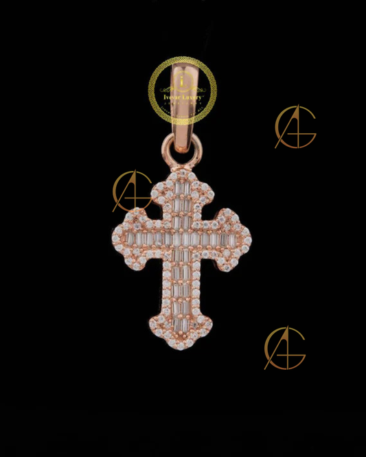 Cross With Bugget Moissonite Diamond by Auren