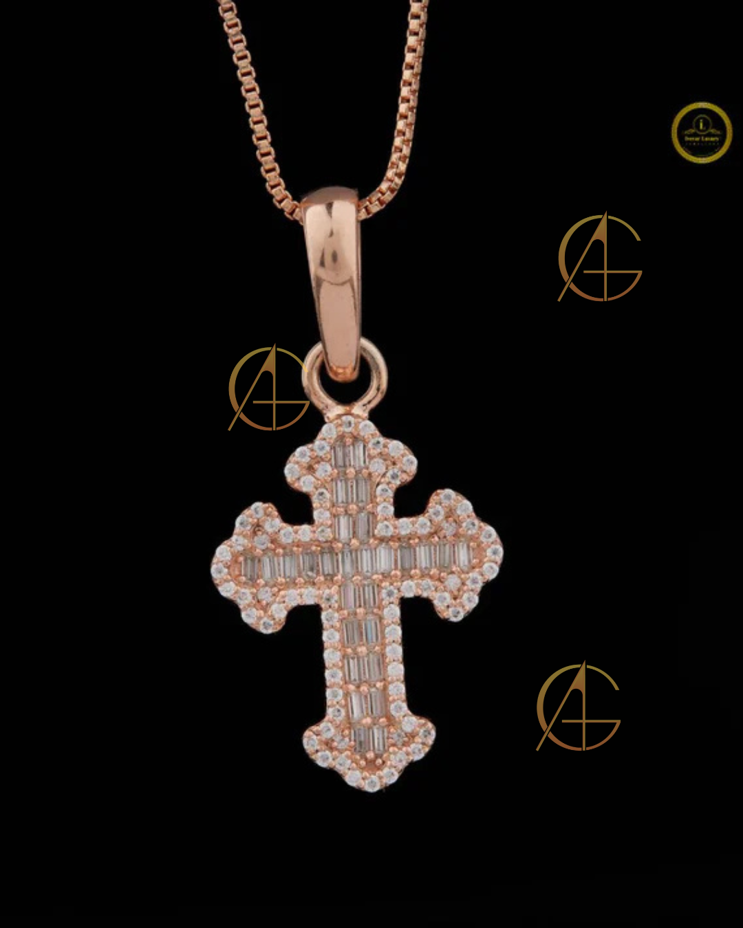 Cross With Bugget Moissonite Diamond by Auren
