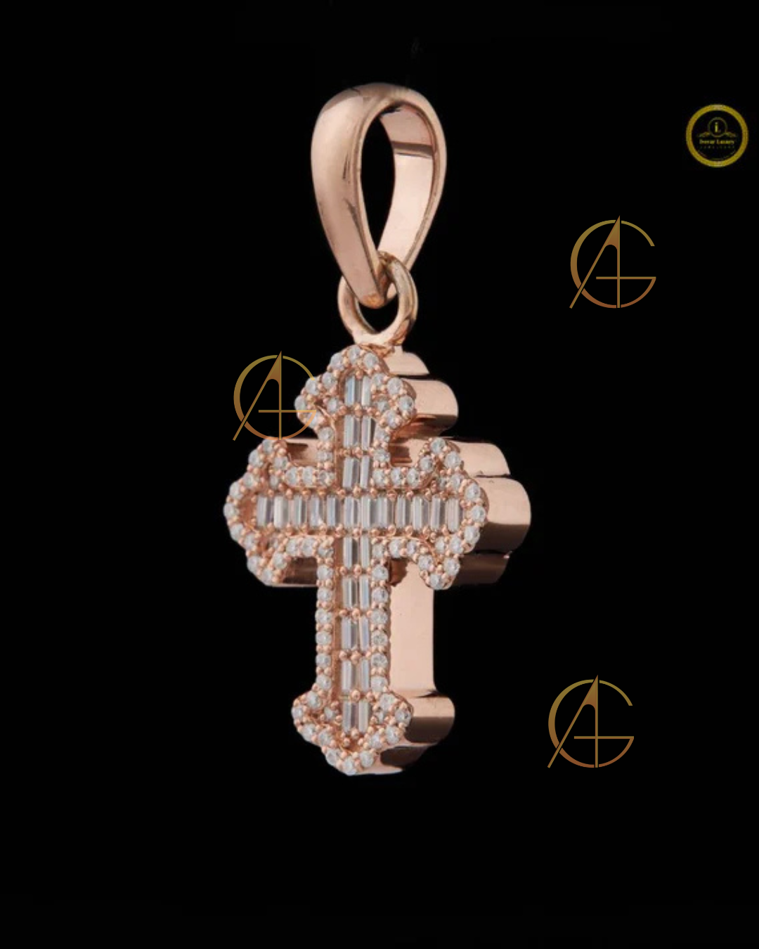 Cross With Bugget Moissonite Diamond by Auren