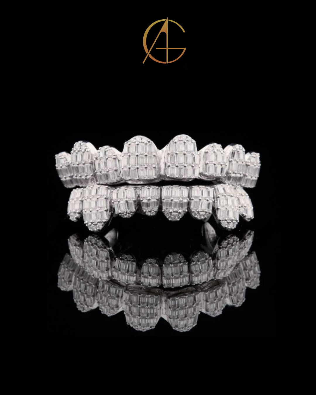 Custom Baguette Moissanite Grillz - VVS Diamond Luxury Teeth Jewelry for Men & Women