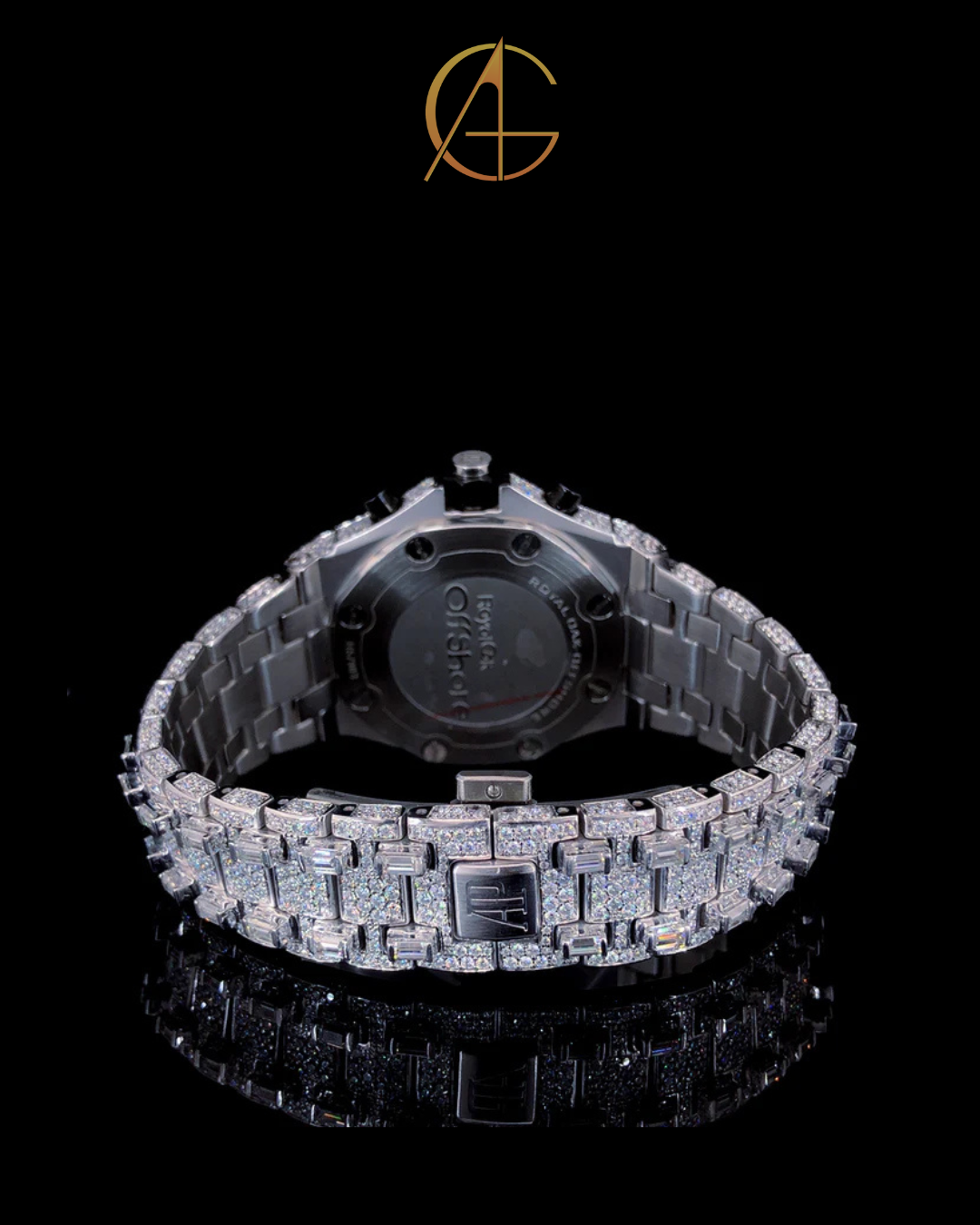 AP Silver With Three Time Function Working Diamond Watch