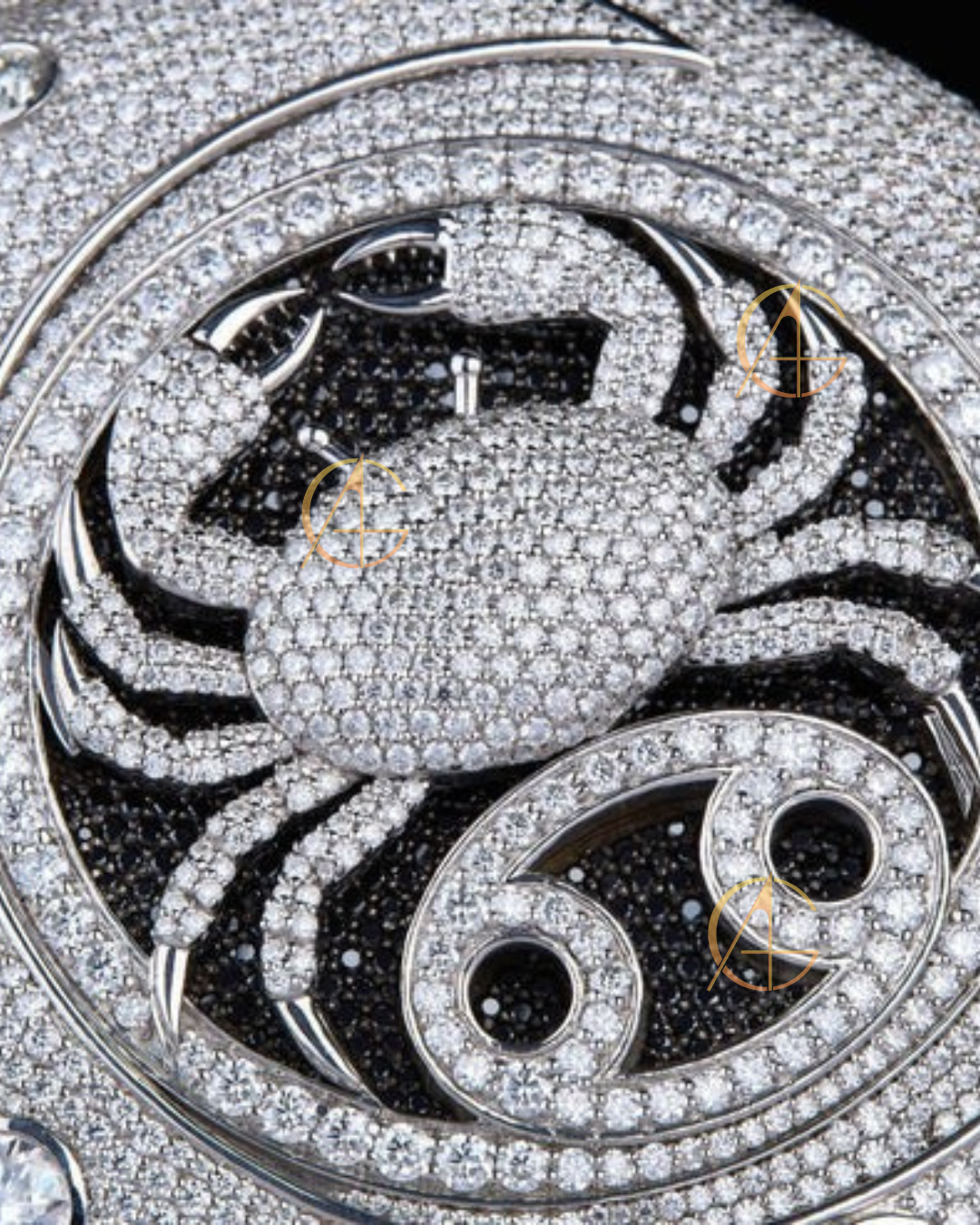 Unique Design Black and White Moissonite Diamond Pandant by Auren