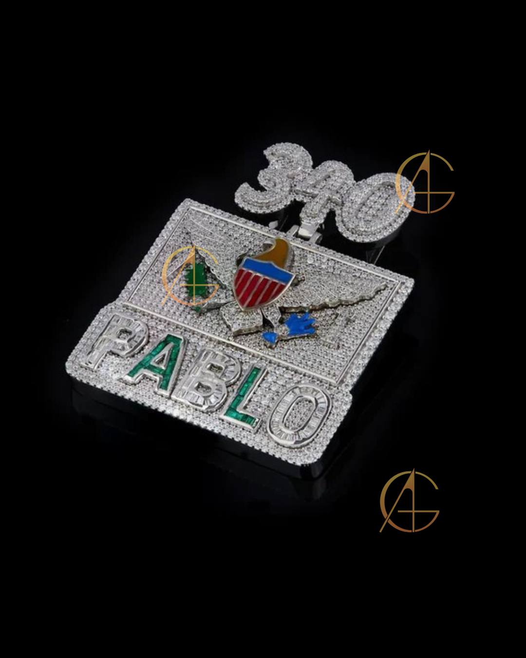 925 Silver Moissanite Pendant Custom Diamond By Auren