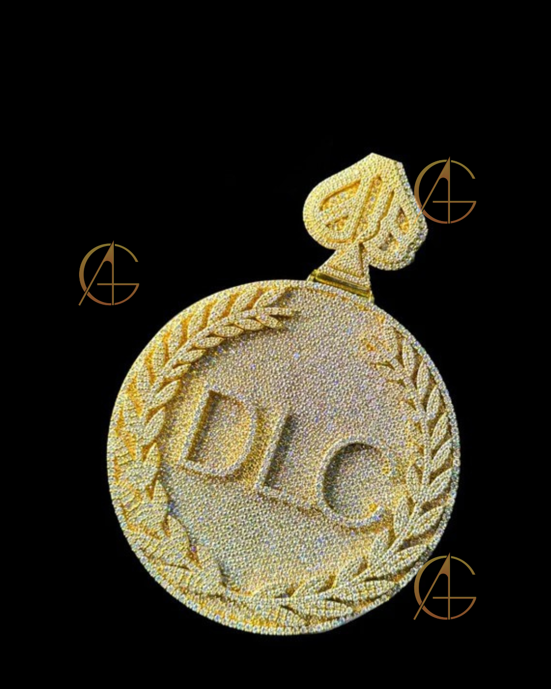 Iced Out Double Halo Pendant - 925 Silver/14K Gold Moissanite Pendant