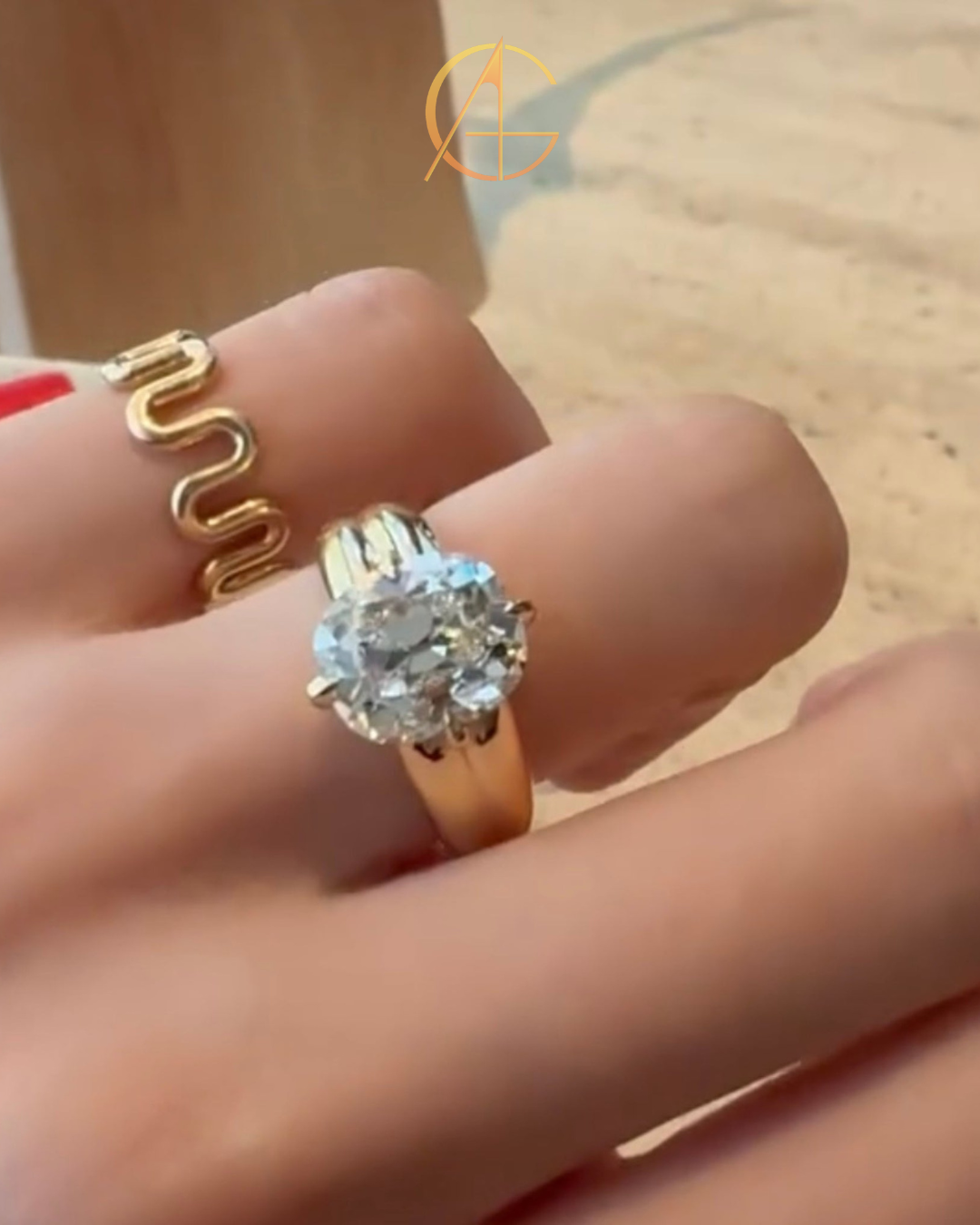 2.40 CT Dazzling Moissanite Old Mine Cushion Cut Diamond Solitaire Ring For Wedding