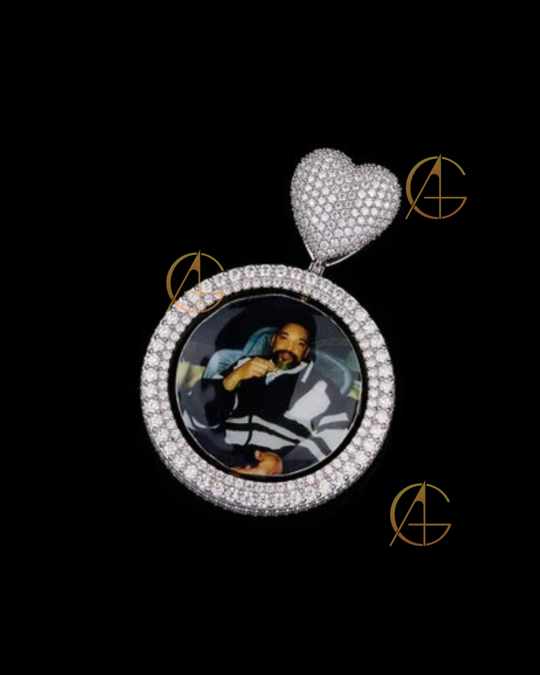 Keep the Memories Close Moissanite Full Diamond Heart Pendant Flex By Auren