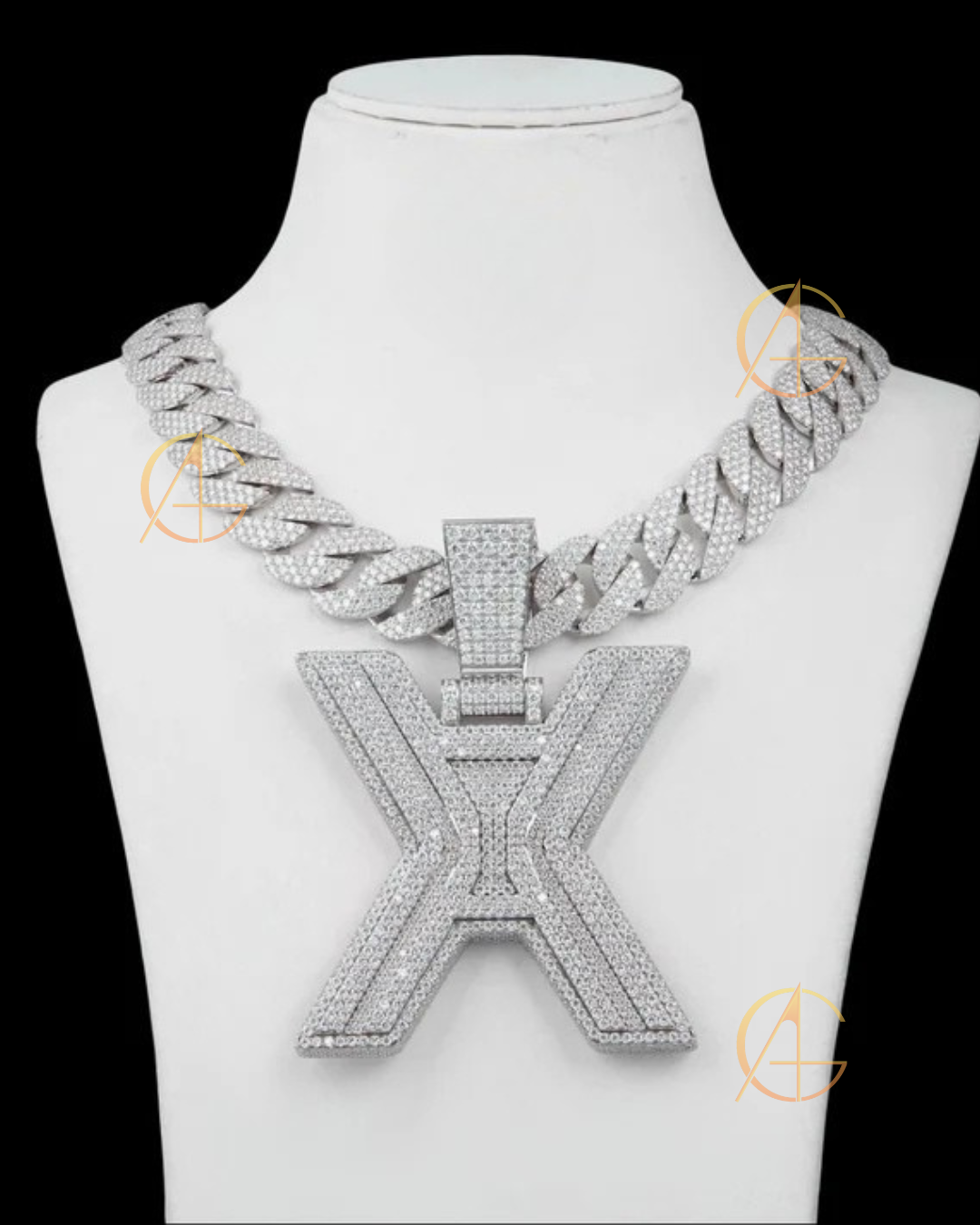 Custom Cuban Chain Iced Out Moissanite Diamond Hip Hop Jewelry