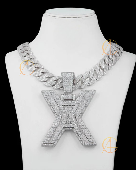Custom Cuban Chain Iced Out Moissanite Diamond Hip Hop Jewelry