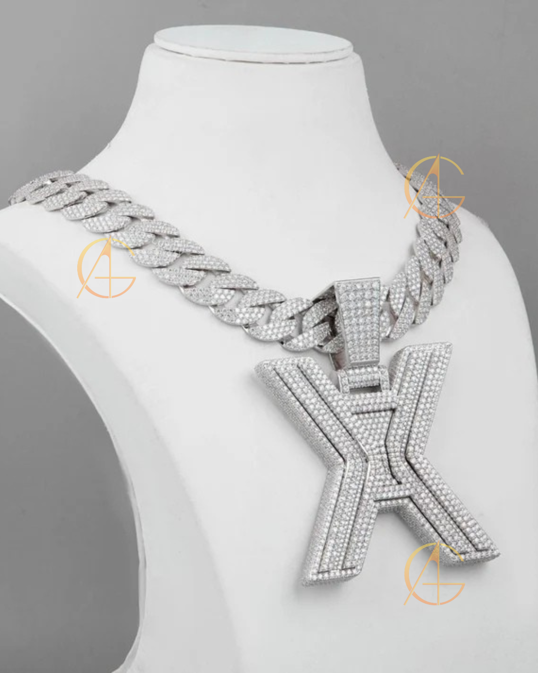 Custom Cuban Chain Iced Out Moissanite Diamond Hip Hop Jewelry