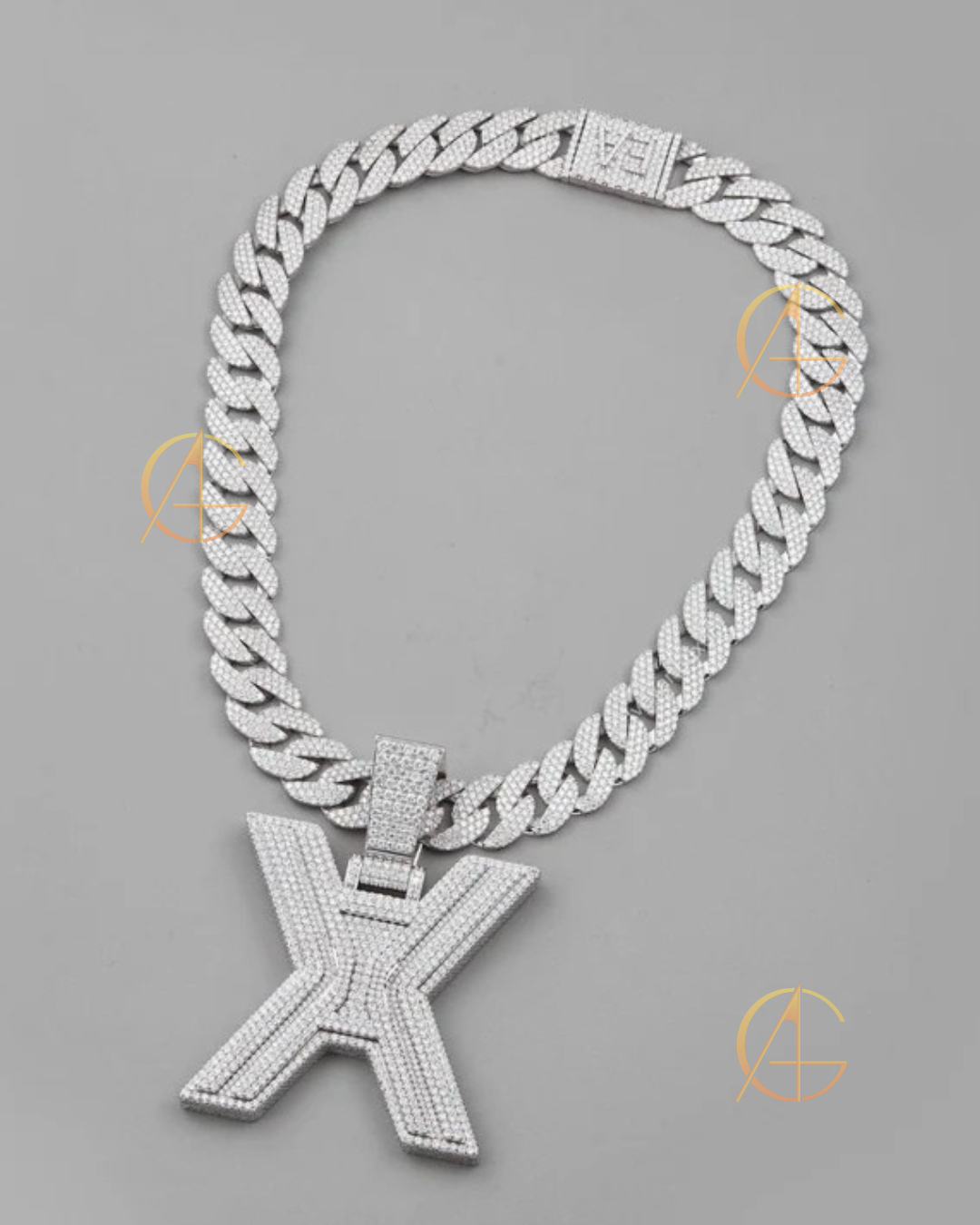 Custom Cuban Chain Iced Out Moissanite Diamond Hip Hop Jewelry
