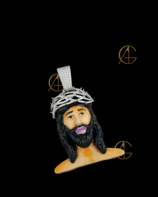 Handmade Jesus - Real Moissanite Diamond Religious Jewelry by Auren