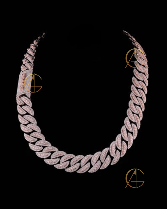 Exclusive 17mm 22-Inch Cuban Link Chain with Moissanite Diamonds By Auren