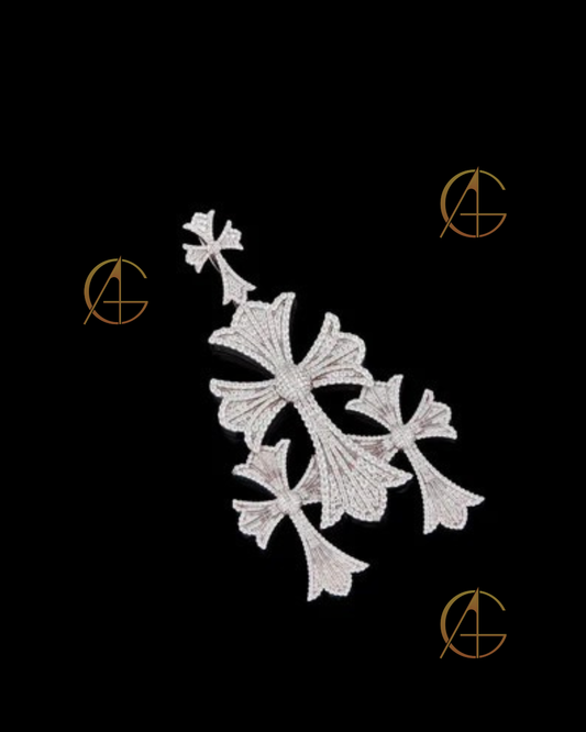 Custom Diamond Cross Pendant - VVS Moissanite Luxury Necklace