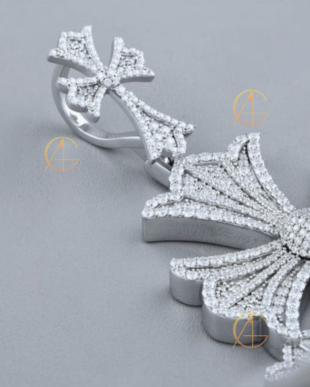 Custom Diamond Cross Pendant - VVS Moissanite Luxury Necklace
