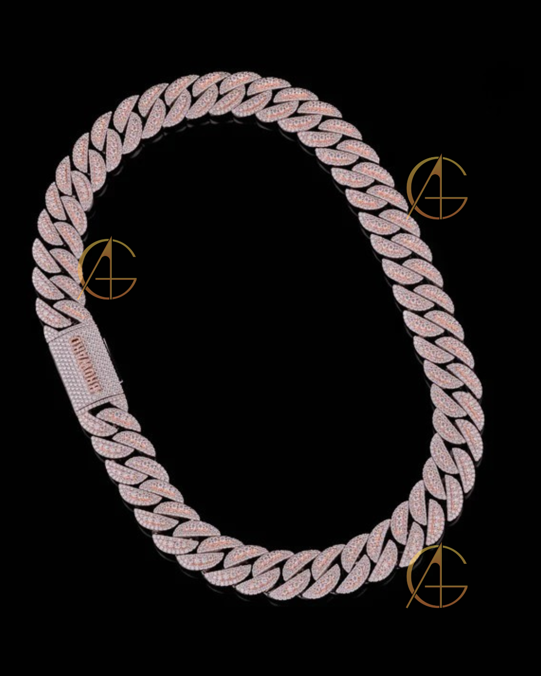 Exclusive 17mm 22-Inch Cuban Link Chain with Moissanite Diamonds By Auren