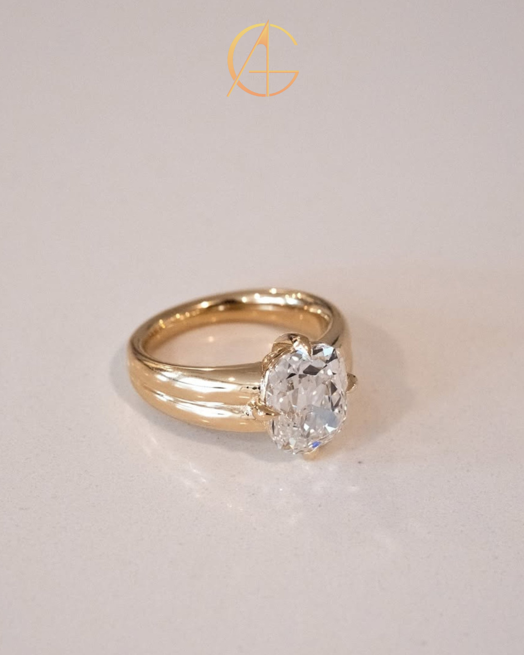 2.40 CT Dazzling Moissanite Old Mine Cushion Cut Diamond Solitaire Ring For Wedding