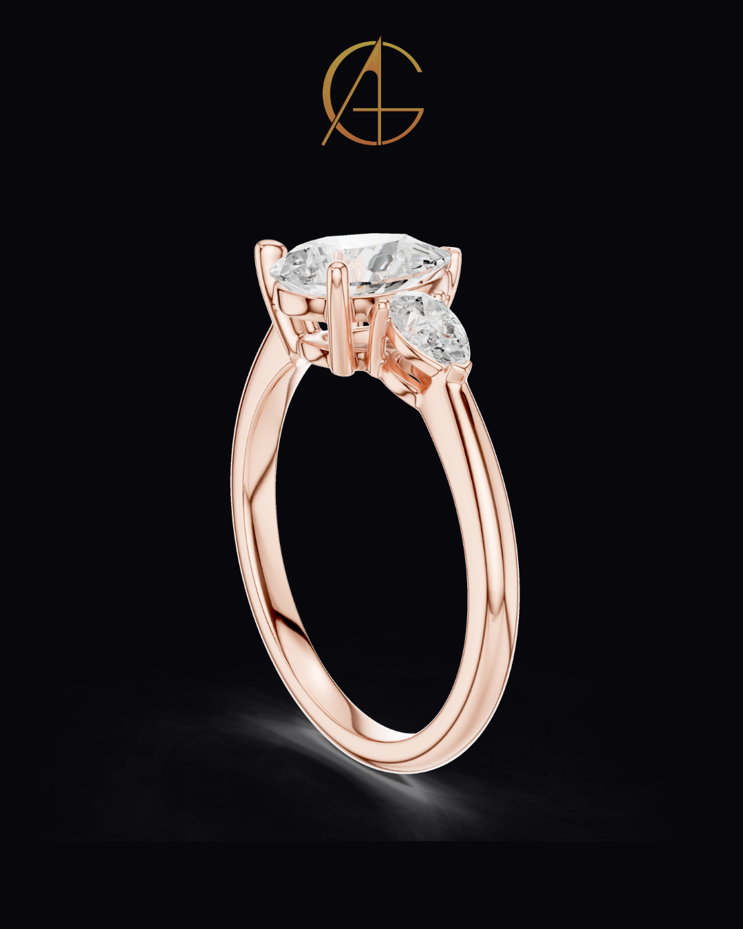 2.00 CT Dazzling Moissanite Pear Cut Diamond Ring For Delight